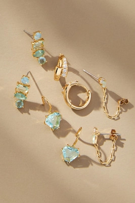 Birthstone Huggie Earrings, Set of 4 | Anthropologie (US)