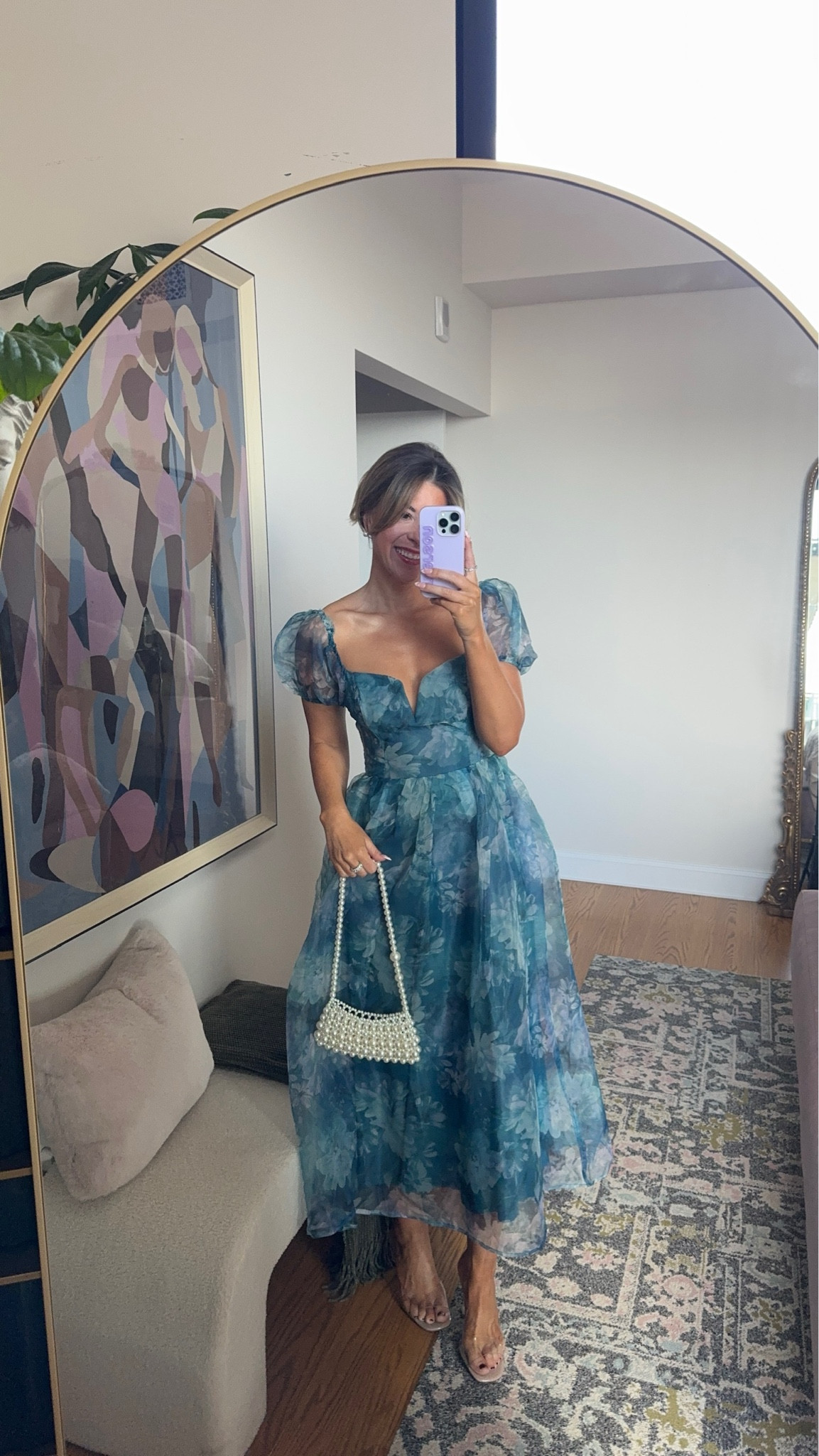 Blue floral puff sleeve tulle midi dress form lulus wedding guest dress formal event dress. 

Wearing my usual small/2

Loving tan code: emerson

#LTKSeasonal #LTKFindsUnder100 #LTKWedding