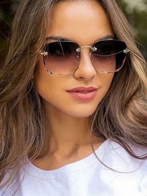 Flash sale  left   Gradient Cutting Edge Rimless Sunglasses - Concord  $11.49RRP $16.89       $0... | ZAFUL (Global)