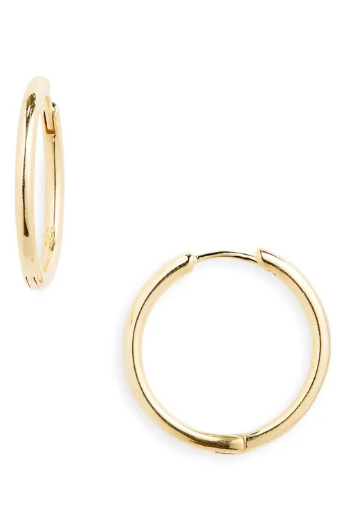 Madewell Demi-Fine Medium Hoop Earrings in 14K Gold at Nordstrom | Nordstrom