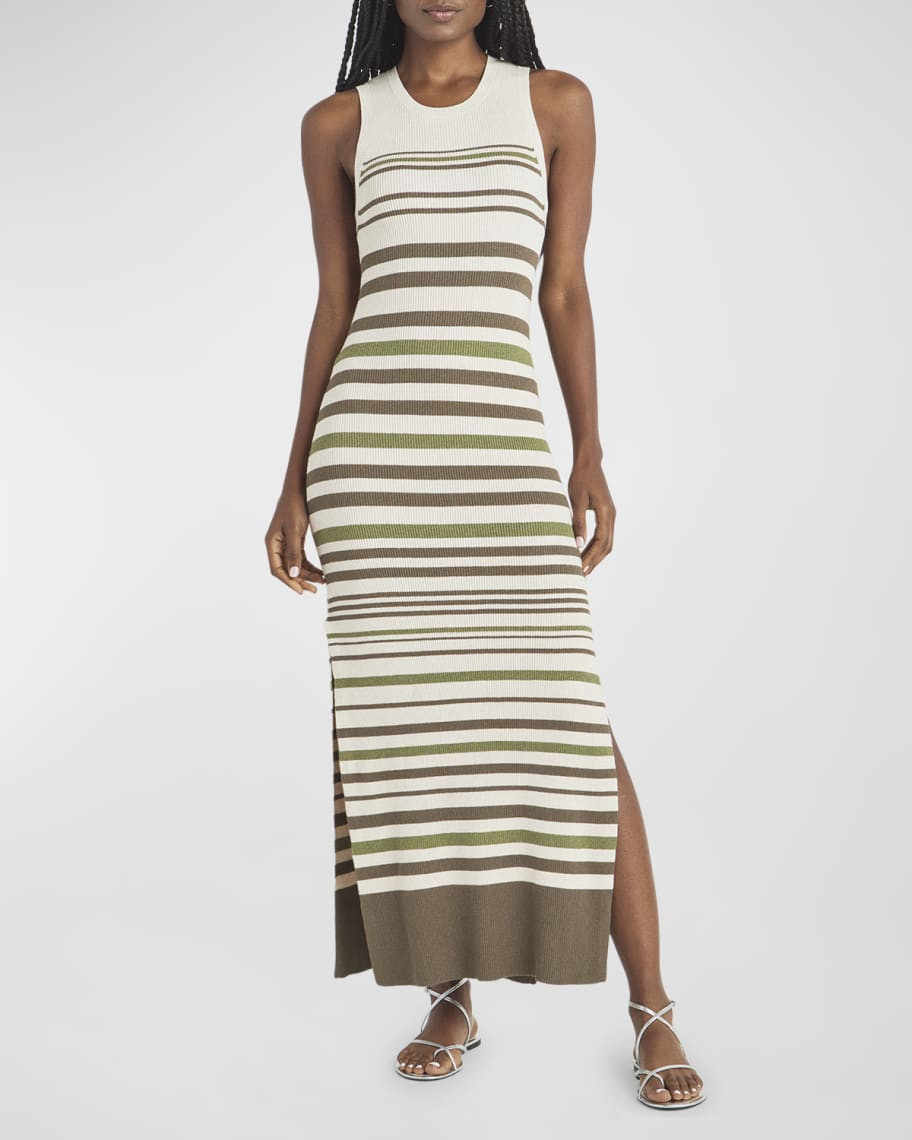 Splendid Katya Sleeveless Stripe Long Sweater Dress | Neiman Marcus