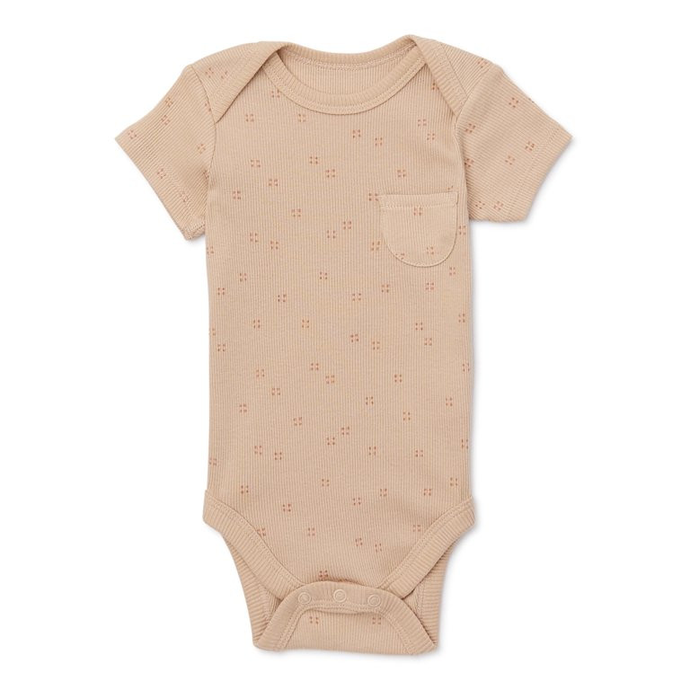 easy-peasy SOFTSEAMS Baby Short Sleeve Print Bodysuit, Sizes 0-24 Months | Walmart (US)