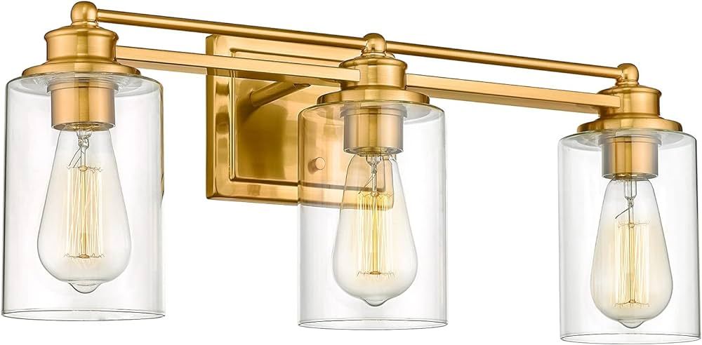 Modern Bathroom Light Fixture, HWH 3-Light Wall Vanity Light Fixture, Industrial Wall Sconce Lamp... | Amazon (US)