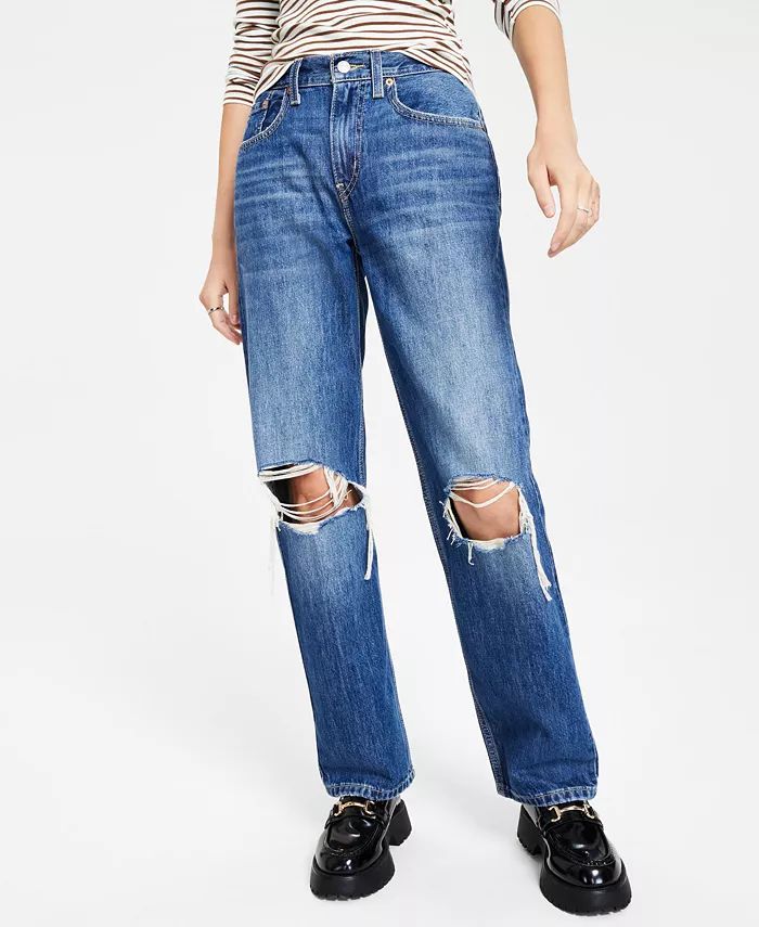 Levi's Low Pro Classic Straight-Leg High Rise Jeans - Macy's | Macy's