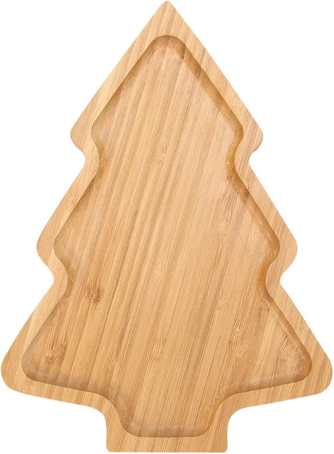 PRETYZOOM Wooden Appetizer Tray Christmas Tree Shaped Sushi Serving Tray Japanese Sashimi Plate S... | Amazon (US)