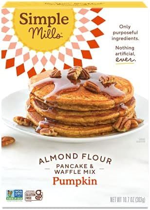Simple Mills Almond Flour Pancake & Waffle Mix, Pumpkin - Gluten Free, Plant Based, Paleo Friendly,  | Amazon (US)