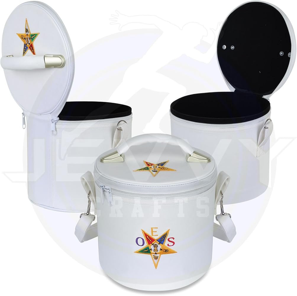 Masonic OES Crown, Fez Case - Order of Eastern Star White Fez Cap For Freemasons With Strap For H... | Amazon (US)