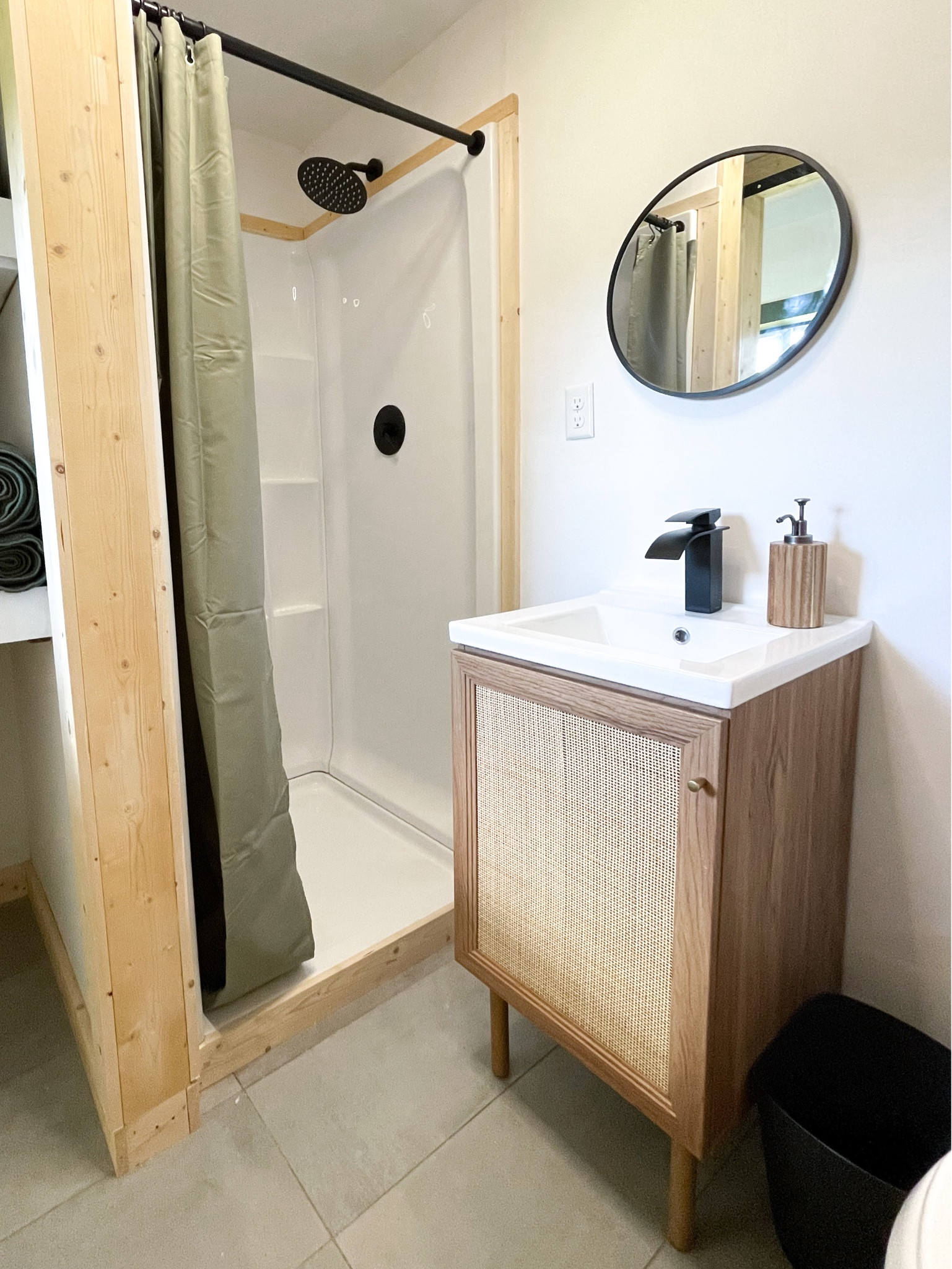Shipping container home bathroom link. Love this vanity and the soap dispenser is the cutest! 
#LTKbathroom #LTKhome 

