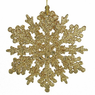 Ornativity Glitter Snowflake Ornaments Sets - Gold - 24 Pack | Target