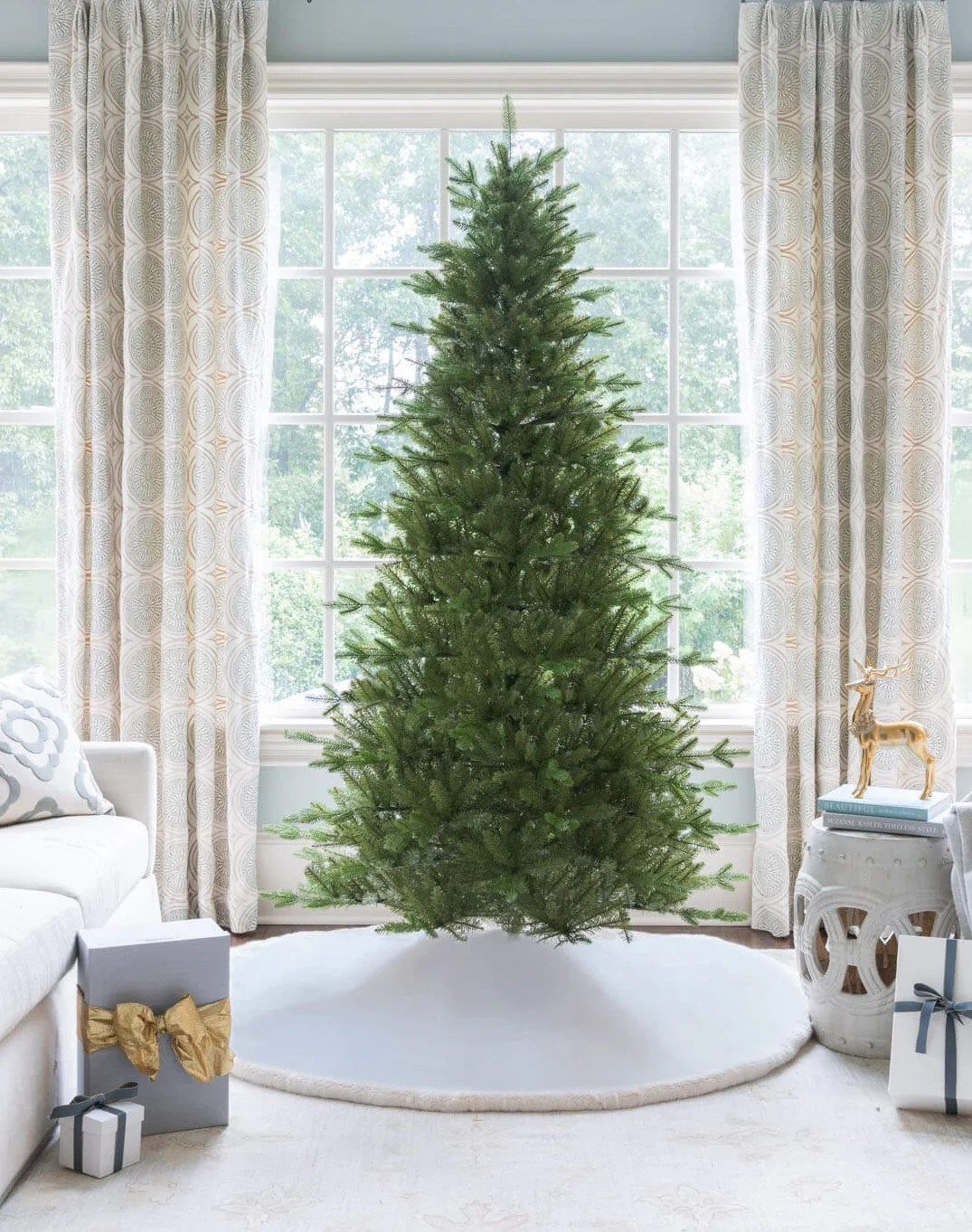 10' Alpine Fir Slim Artificial Christmas Tree Unlit | King of Christmas