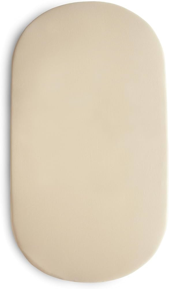 mushie Stretchy & Soft Bassinet Crib Sheet | Fitted 16" x 30" (Fog) | Amazon (US)