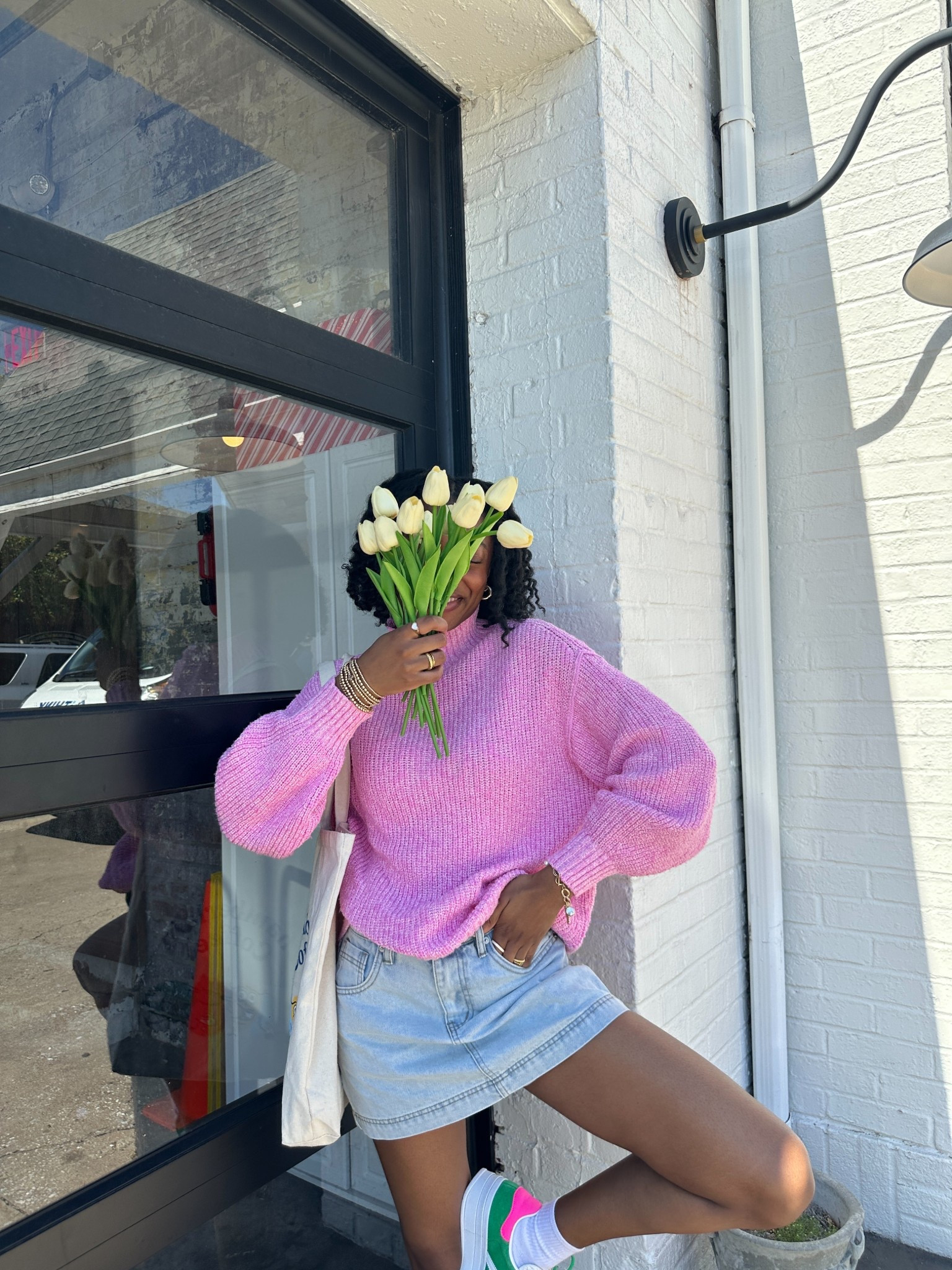 Aerie sweater, spring sweater, pink sweater, denim skirt

#LTKSpringSale #LTKBeauty #LTKStyleTip