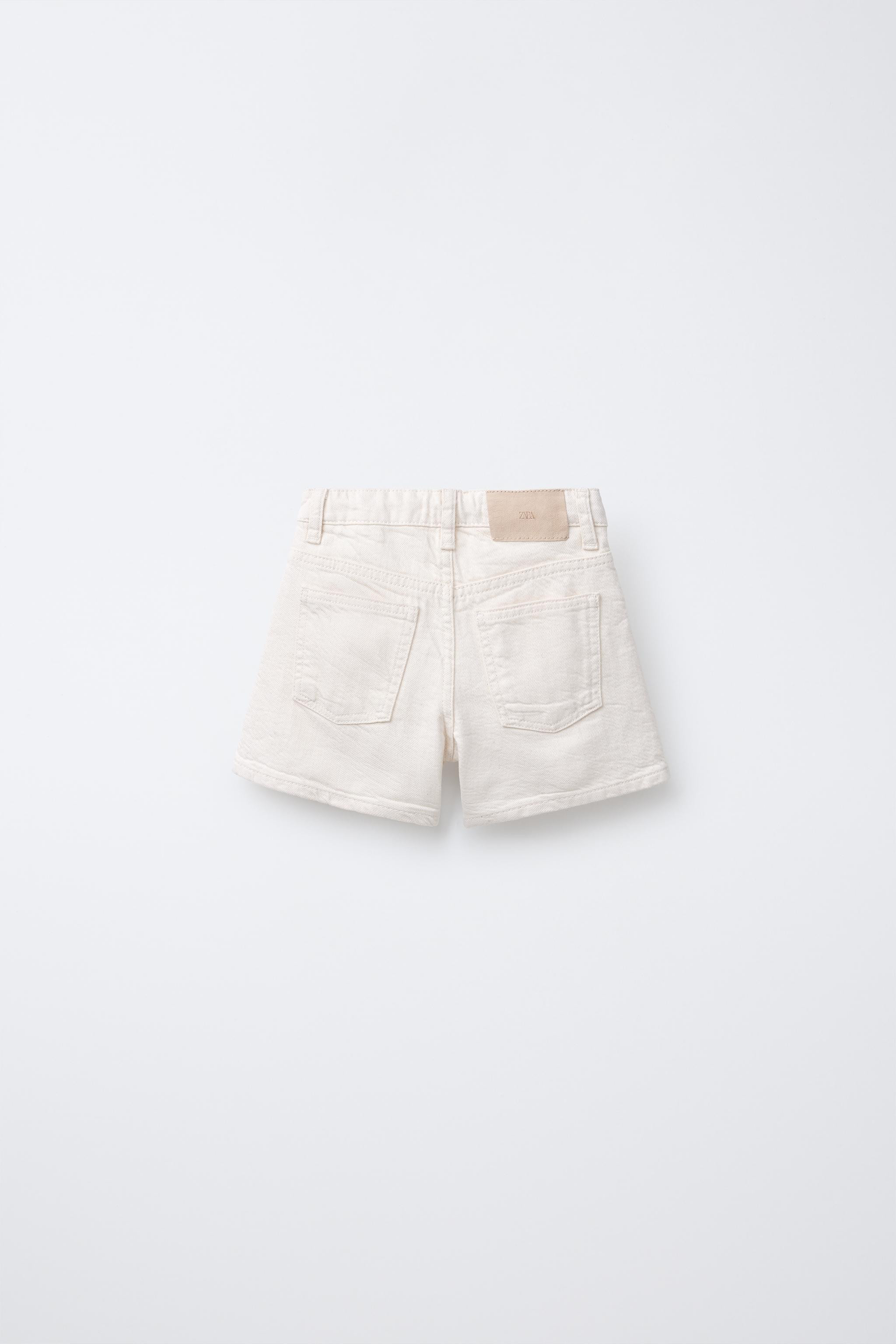 EMBROIDERED DENIM BERMUDA SHORTS | Zara US