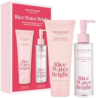 The Face Shop Rice Water Bright Double Cleansing Duo Set with Ceramide, Korean Skin Care, Gentle ... | Amazon (US)