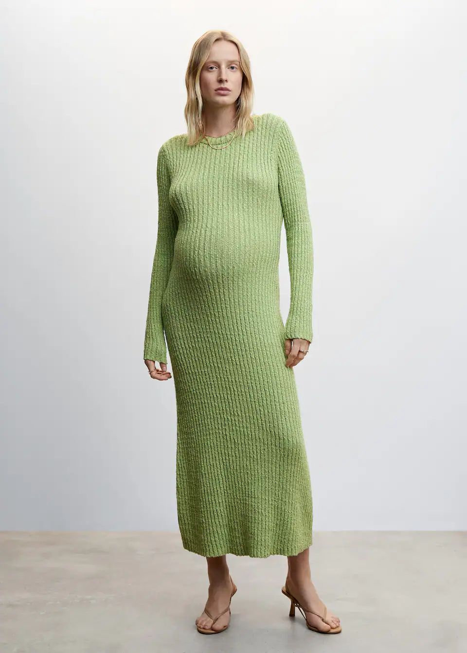 Ribbed long dress | MANGO (US)