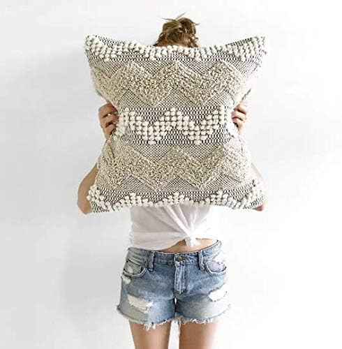 CASA BOHO Throw Pillow Cover 20x20 Boho Pillow Bohemian Throw Pillows Boho Room Decor Farmhouse D... | Amazon (US)