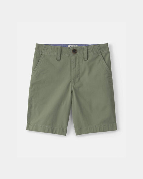 Boys Twill Flat-Front Shorts - Green - OshKosh B'gosh | Carter's | Carter's Inc