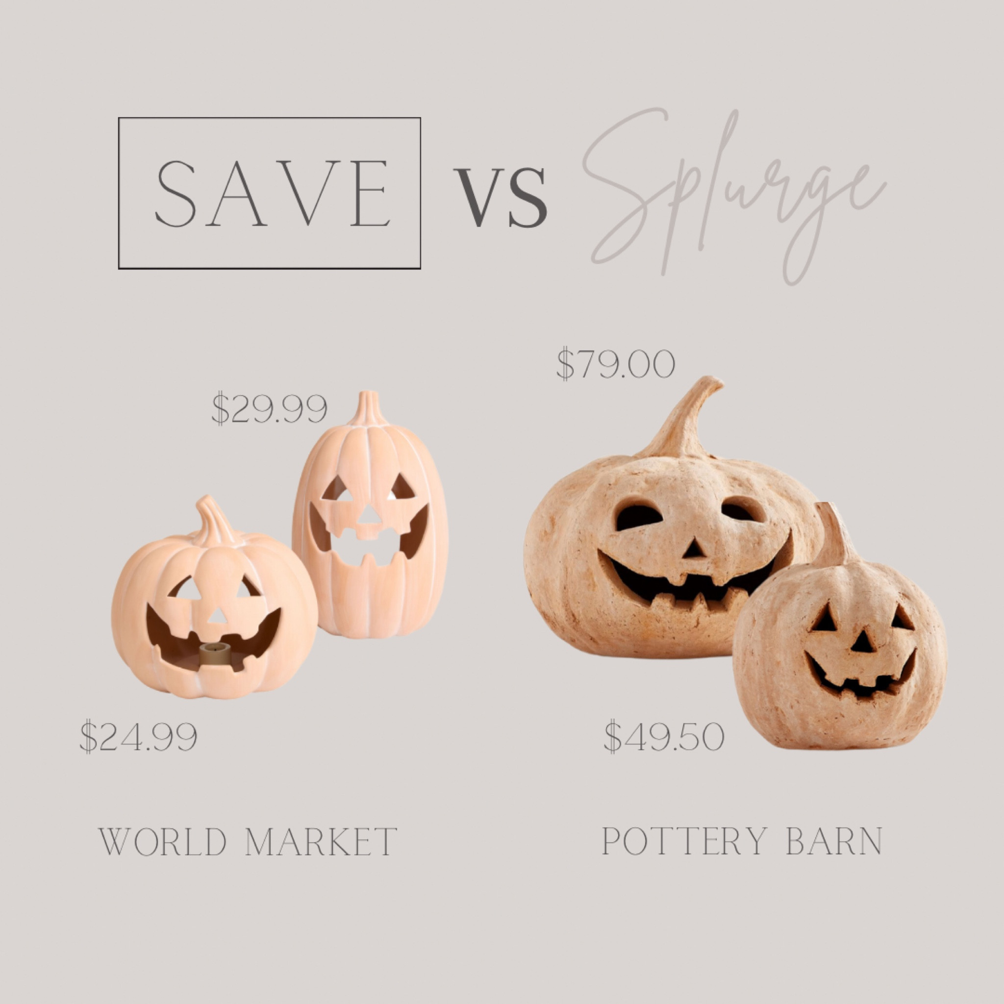 Save VS Splurge!! 


Terracotta jack O’ Lanterns, Halloween, Halloween decor 

#LTKHome #LTKSeasonal