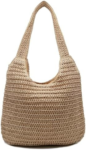 Aphoraeny Straw Beach Bag Buckets Totes Handbag Shoulder Tote Bag Straw Purse Summer Purse Women ... | Amazon (US)