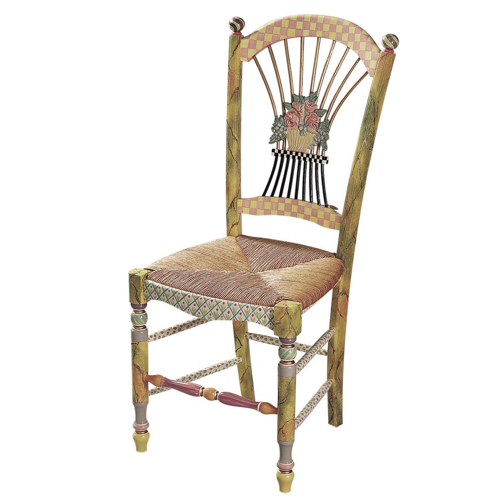 Light Flower Basket Side Chair | MacKenzie-Childs