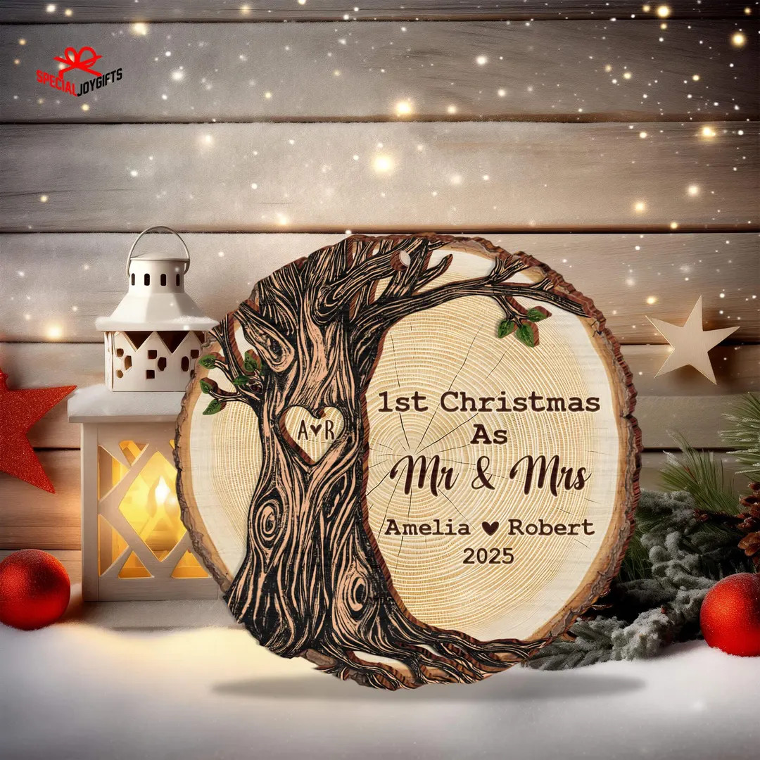 First Christmas as Mr & Mrs Decoration, First Christmas Married Keepsake, Married First Christmas... | Etsy (US)