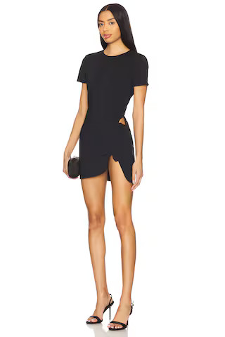 Mother of All Carla Cutout Flower Mini Dress in Black from Revolve.com | Revolve Clothing (Global)
