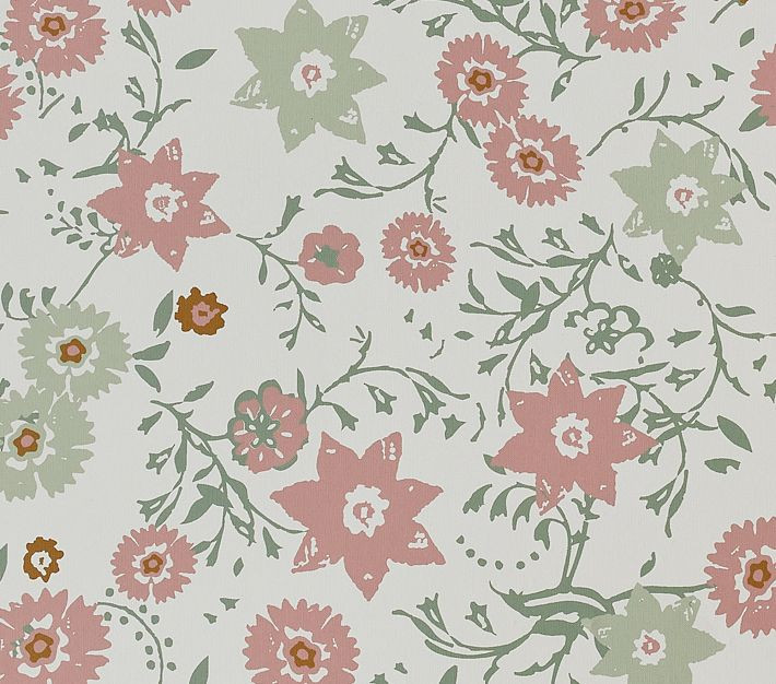 Julia Berolzheimer Flower Trellis Wallpaper | Pottery Barn Kids