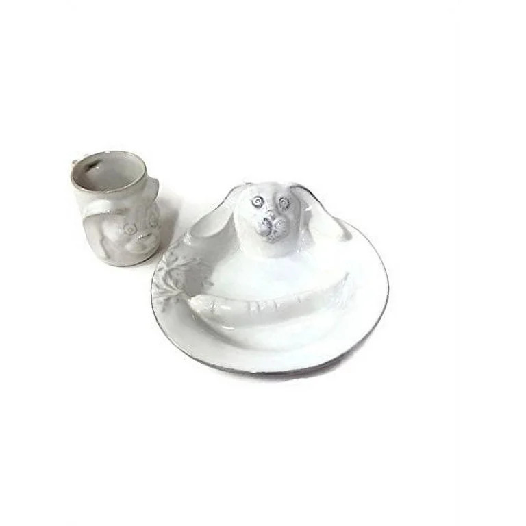 Casafina - Childrens Plate and Mug Set - White Bunny | Walmart (US)
