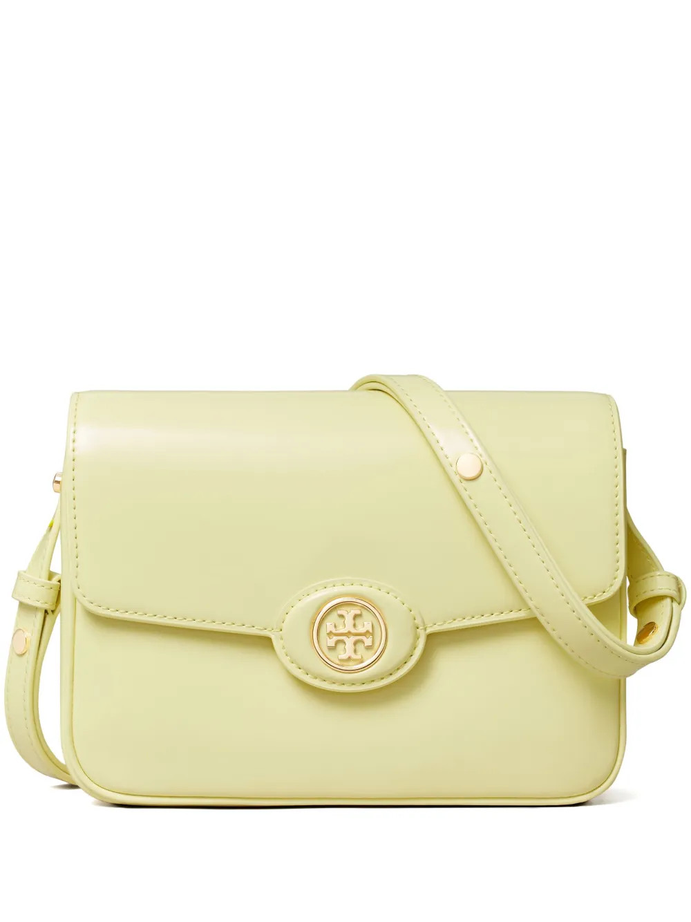 Tory Burch Robinson Spazzolato Convertible Shoulder Bag | Yellow | FARFETCH UK | Farfetch Global