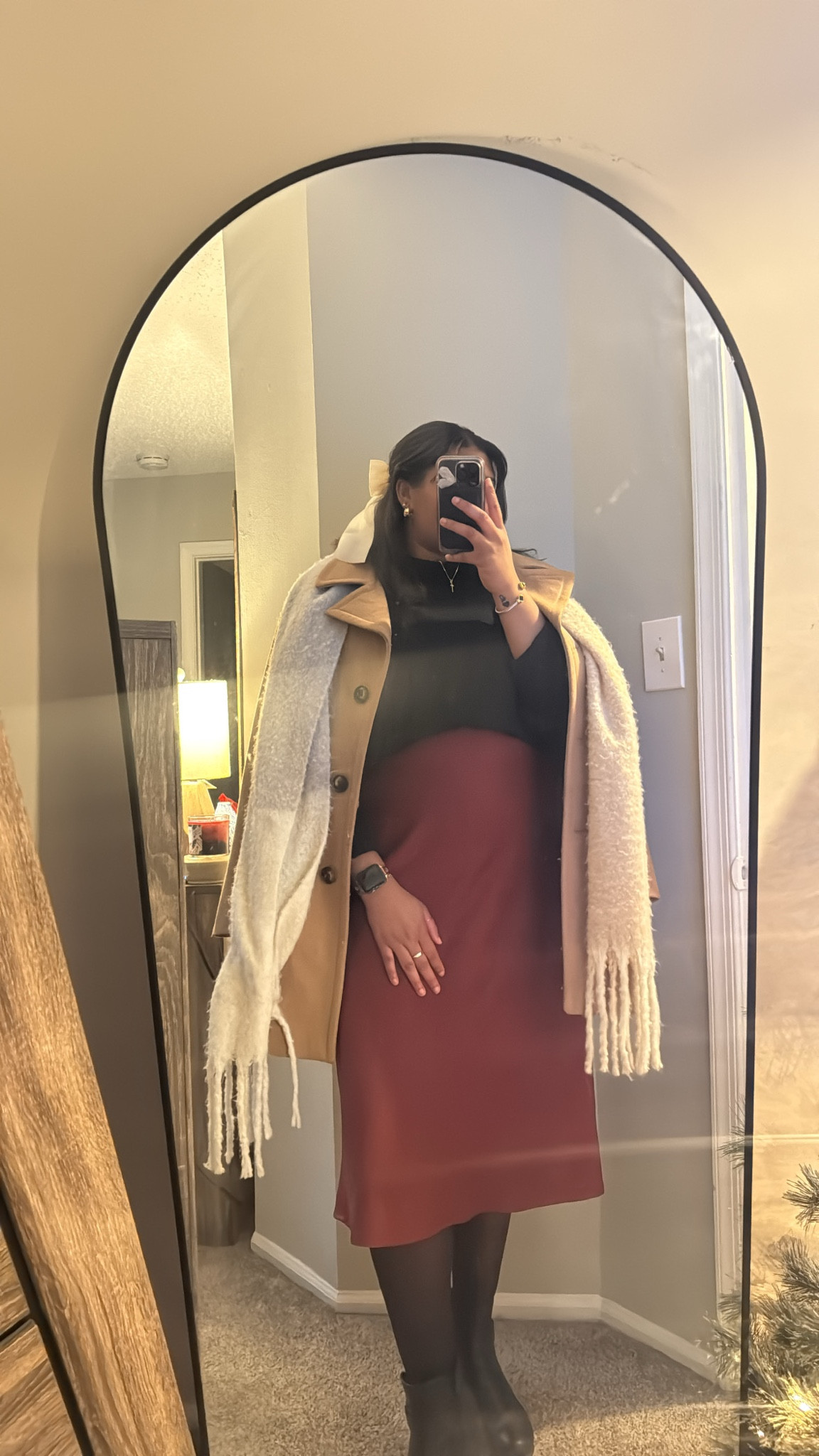 Effortlessly chic for girls’ night out ✨ Layered up with a cozy scarf and tailored coat to combat the cold, while this sleek dress, sweater and boots bring the perfect mix of elegance and comfort. Ready to sip, chat, and slay! 🖤🍷 #OOTN #GirlsNightOut #WinterFashio

#LTKWorkwear #LTKHoliday #LTKStyleTip