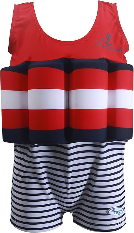 Baby Kids Floatation Suit Float One-Piece Swimwear Buoyancy for Girls Boys 1-8Years | Amazon (US)