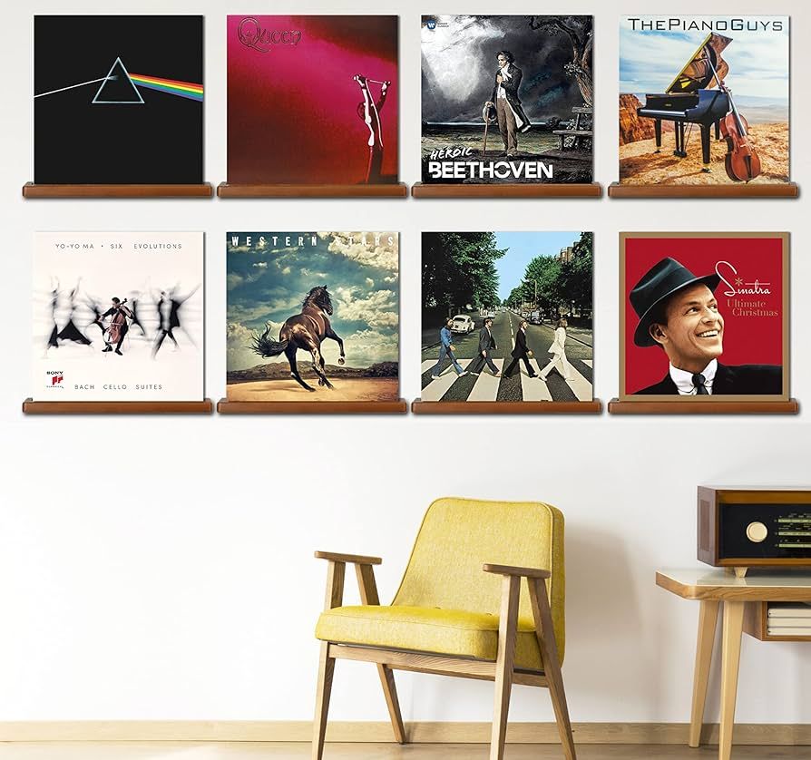 LABEND HOME Record Shelves Set of 8 - Vinyl Shelf - Records Display - Record Frame Ledge - Lp Alb... | Amazon (US)