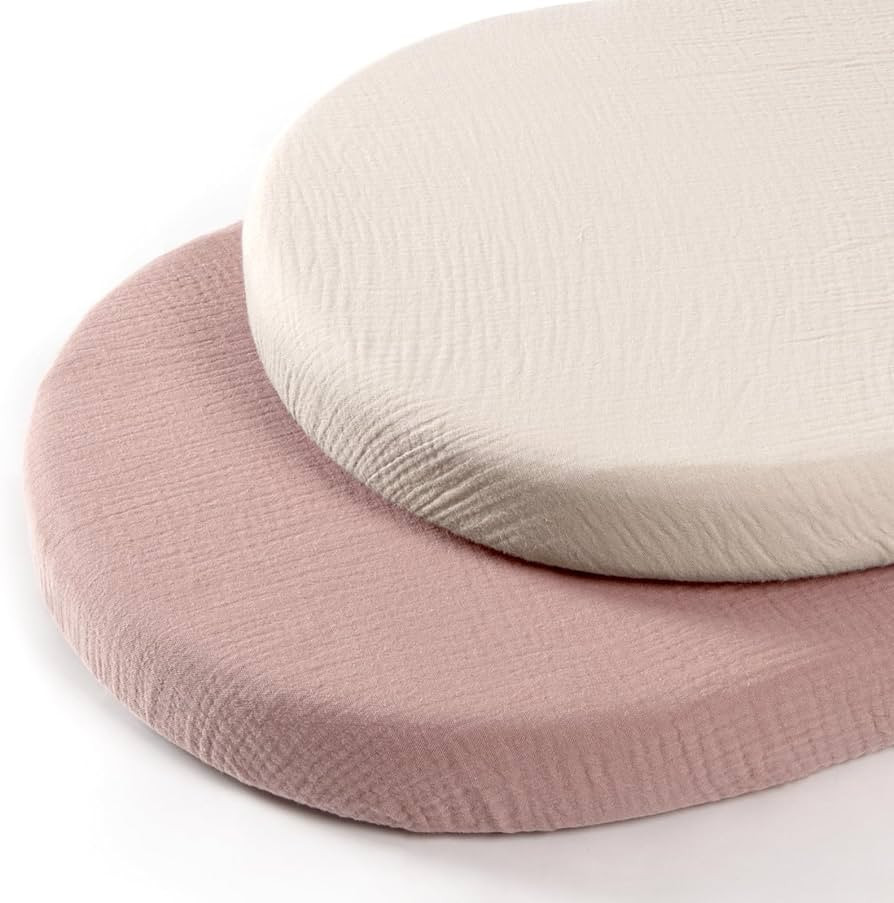 Baby Muslin Bassinet Sheets: Cotton Bassinet Sheets Neutral for Boys and Girls - Bassinet Sheets ... | Amazon (US)