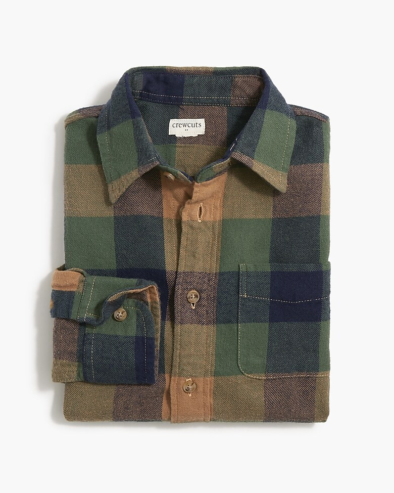 Boys' gingham flannel shirt | J.Crew Factory