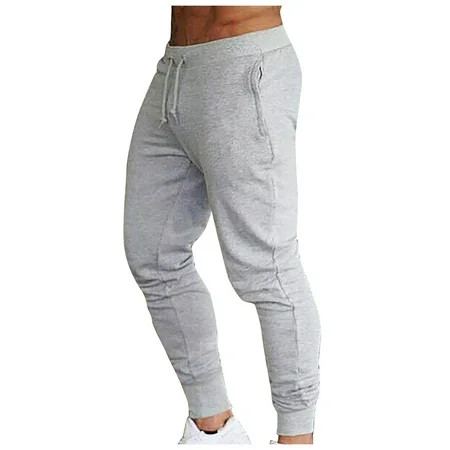 Pedort Men s Joggers Pants Running Workout Pants Comfortable Slim Fit Tapered Sweatpants Grey M | Walmart (US)