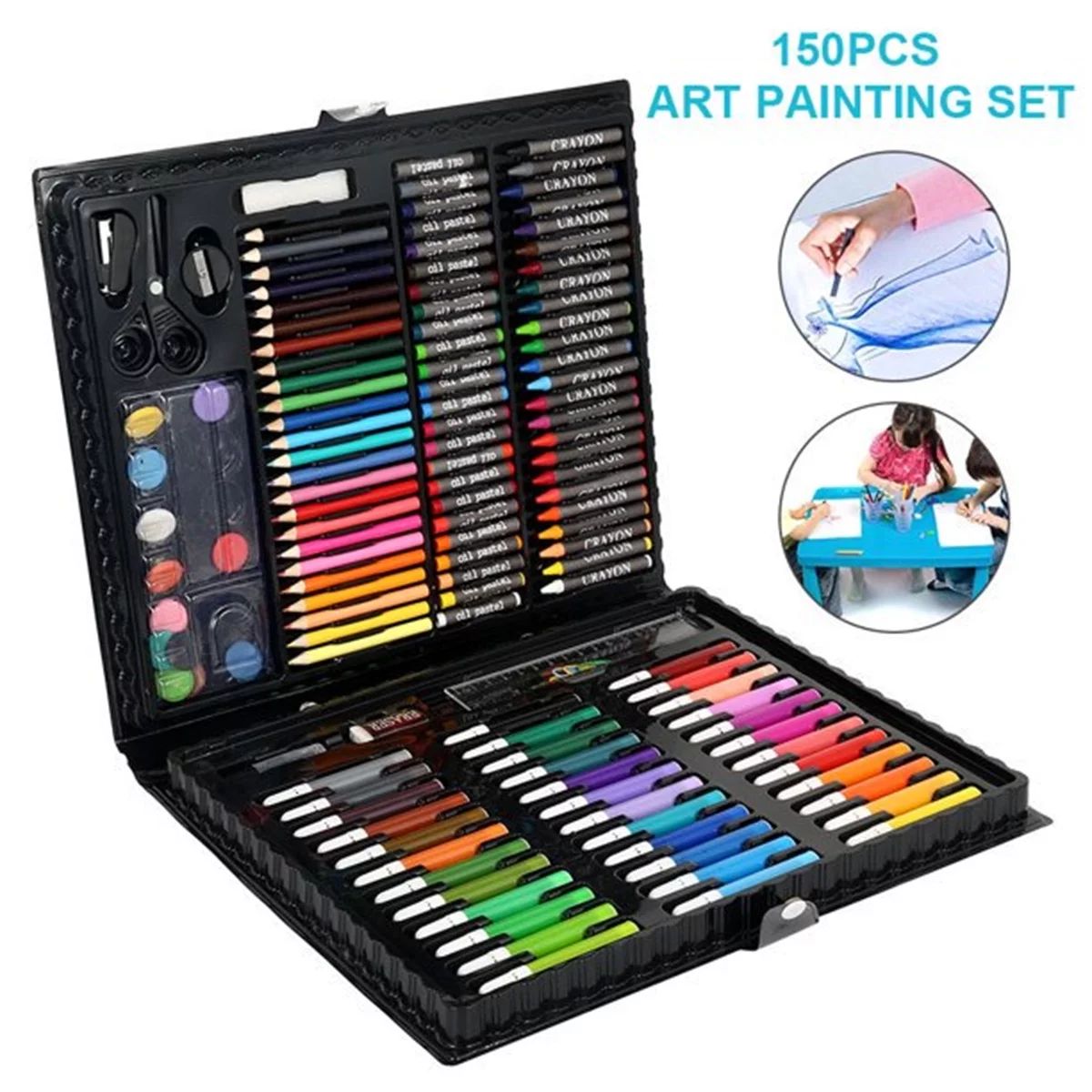 150 Piece Deluxe Art Set, Casewin Art Supplies for Drawing, Painting and More, Kid Crafting Suppl... | Walmart (US)