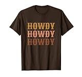 Vintage Brown Howdy Rodeo Western Country Texas Lover Gifts T-Shirt | Amazon (US)