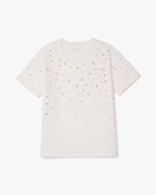 Pearl Rhinestone Embellished Tee | Kate Spade New York | Kate Spade (US)