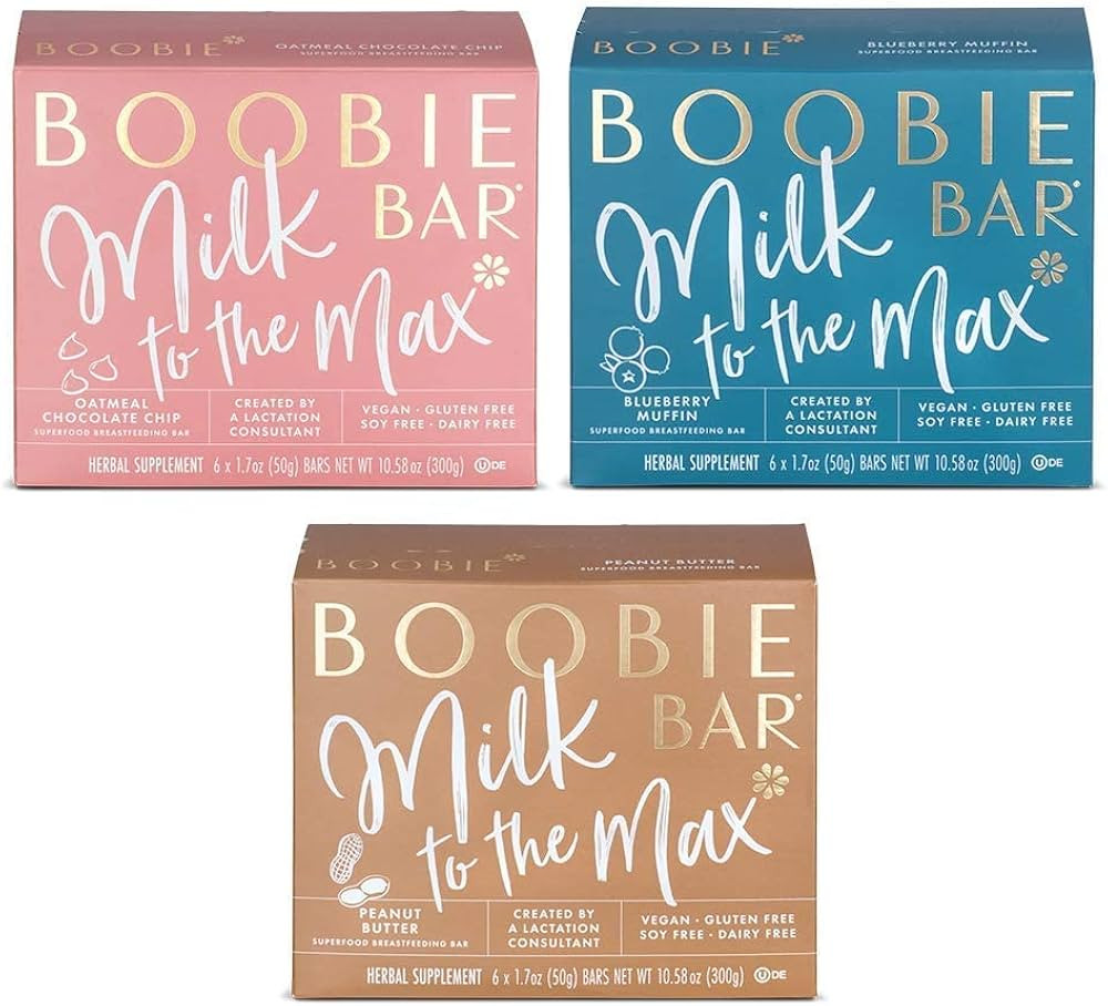 Boobie Bar Superfood Lactation Bars, Lactation Snacks for Breastfeeding to Increase Milk Supply, ... | Amazon (US)