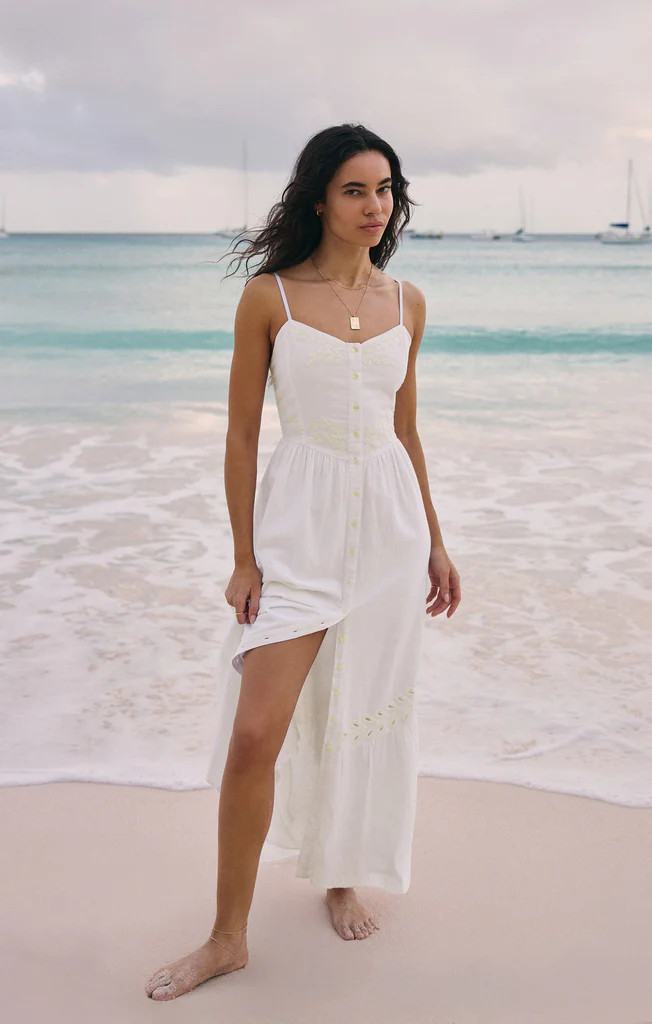 Citadelle Embroidered Linen Maxi Dress | Z Supply