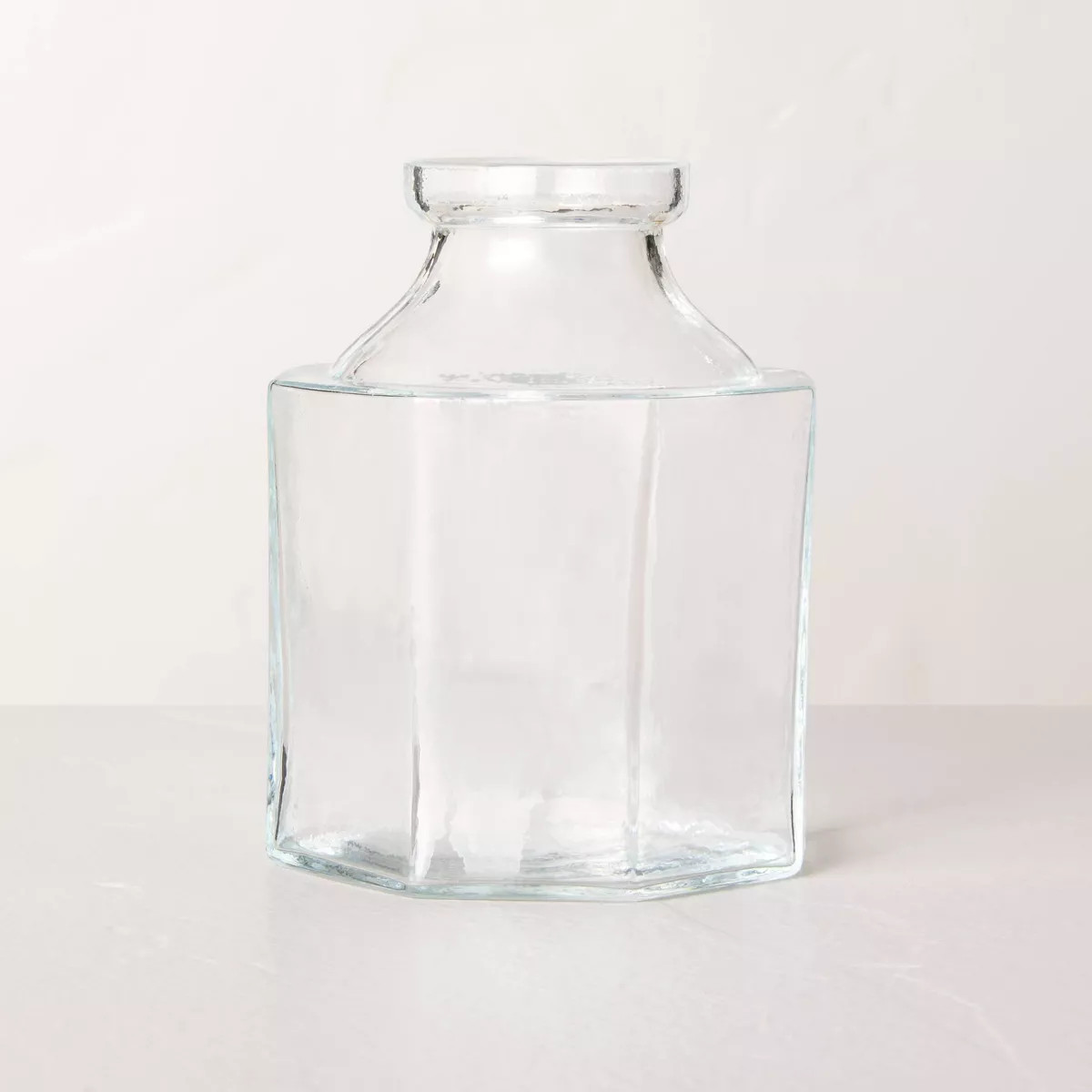 Small Octagonal Clear Glass Bottle Vase - Hearth & Hand™ with Magnolia | Target