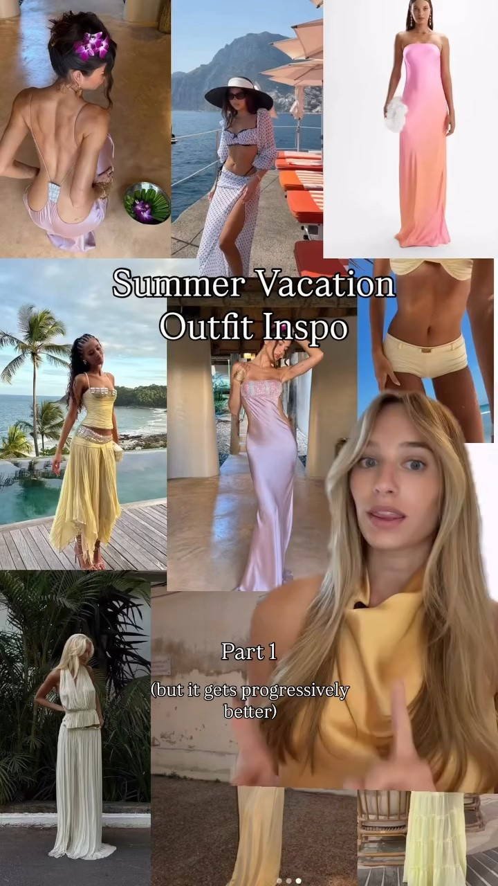 Summer Vacation Outfit Inspo 🤍 comment SUMMER VACATION to get these links directly sent to you 
.
.
.

#summeroutfits #outfitinspo #eurosummer #dressinspo #vacationoutfit @revolve @dondeesteban.co @saneaseason @deme_love_ @asos @reformation @andreaiyamah