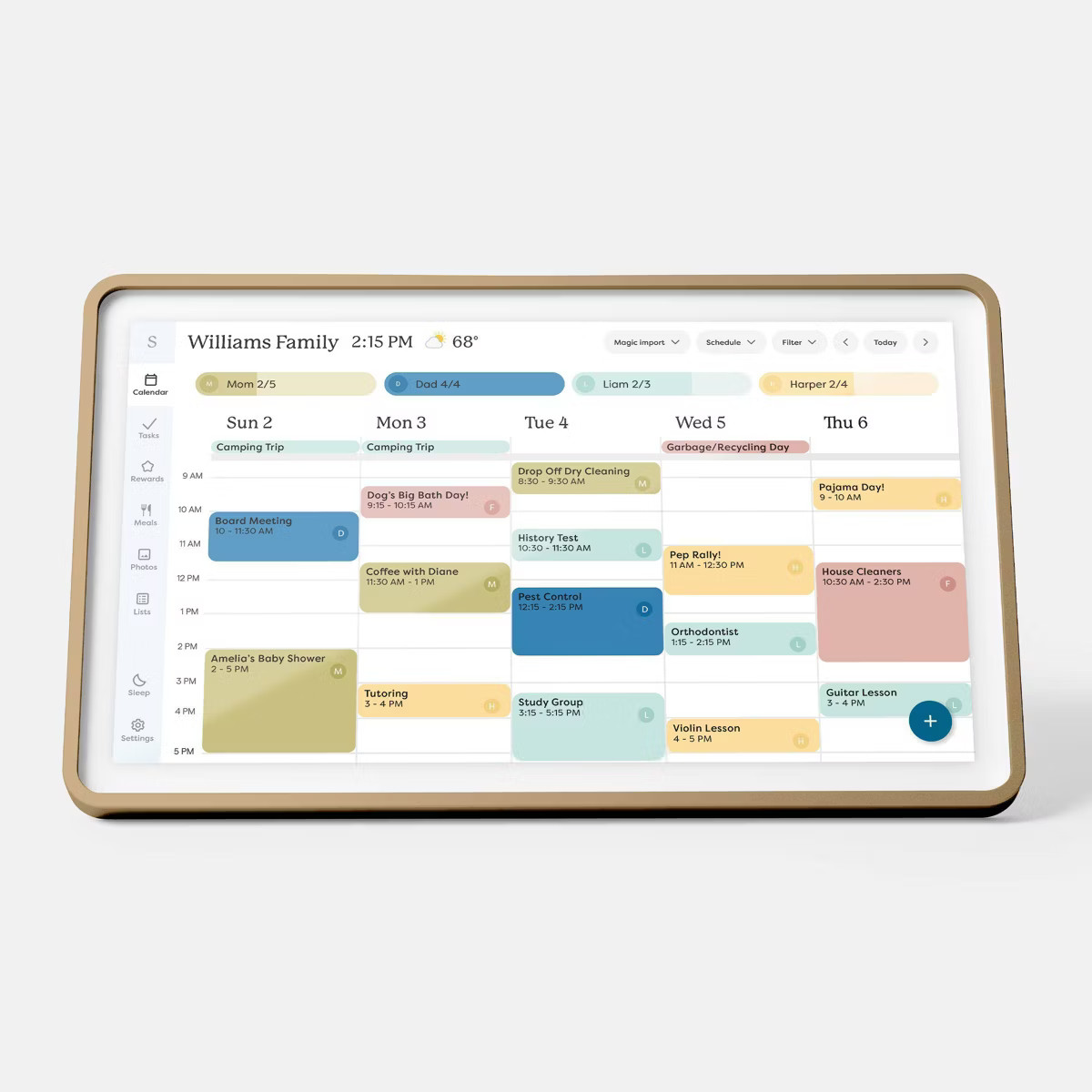 Skylight 15" Digital Calendar Touchscreen Antique Brass - Hearth & Hand™ with Magnolia | Target
