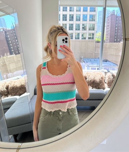  shopbop, z supply, color crochet top, green cargo pants, beauty hairstyle sephora, silver hoop earrings, Nordstrom outfit, summer outfit, travel outfit 

#LTKSeasonal #LTKTravel #LTKFindsUnder100