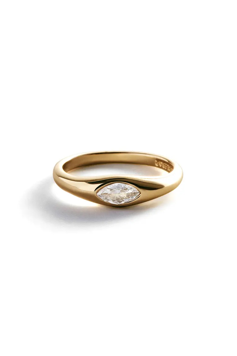 BaubleBar Niecy Marquise Cubic Zirconia Pinky Ring (Women) | Nordstrom | Nordstrom
