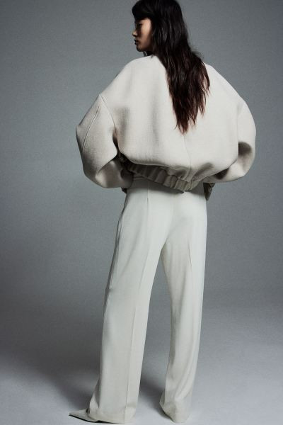 Wide trousers - White - Ladies | H&M GB | H&M (UK, MY, IN, SG, PH, TW, HK)