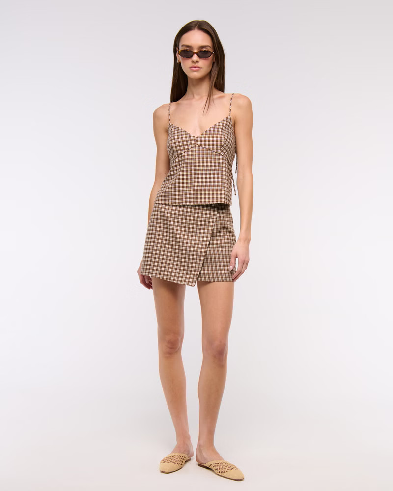 Linen-Blend Babydoll Cami | Abercrombie & Fitch (US)