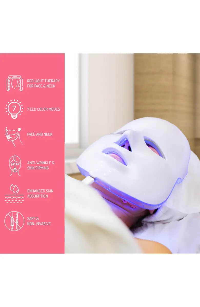 LED Light Therapy Face Mask 7 Color Skin Care Mask for Acne, Anti-Aging, Wrinkles & Rejuvenation | Nordstrom
