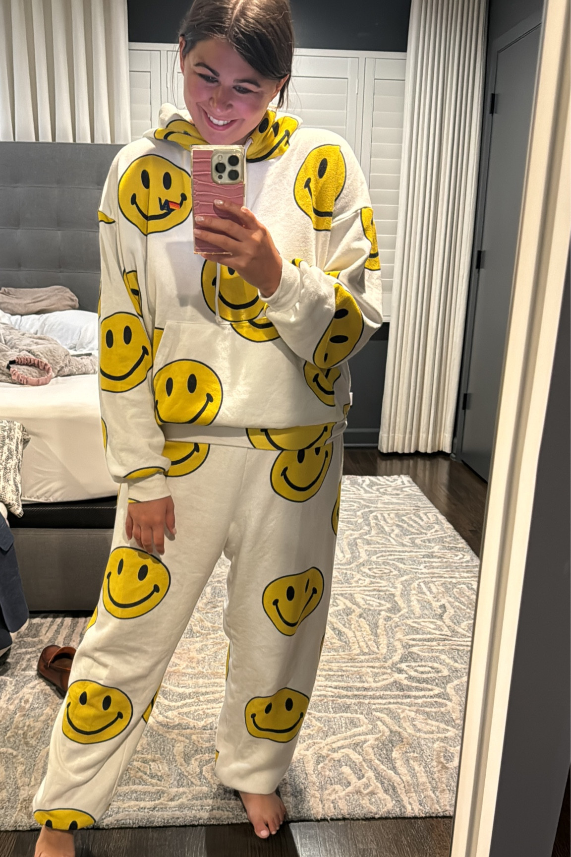 Favorite sweat set! Smiley faces on smiley faces from Aviator Nation! The comfiest and the cutest! Comes in other colors too!  

#LTKTravel #LTKMidsize #LTKStyleTip