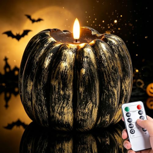Halloween Decor Indoor, Halloween Decorations, Flameless Pumpkin Candle | Amazon (US)